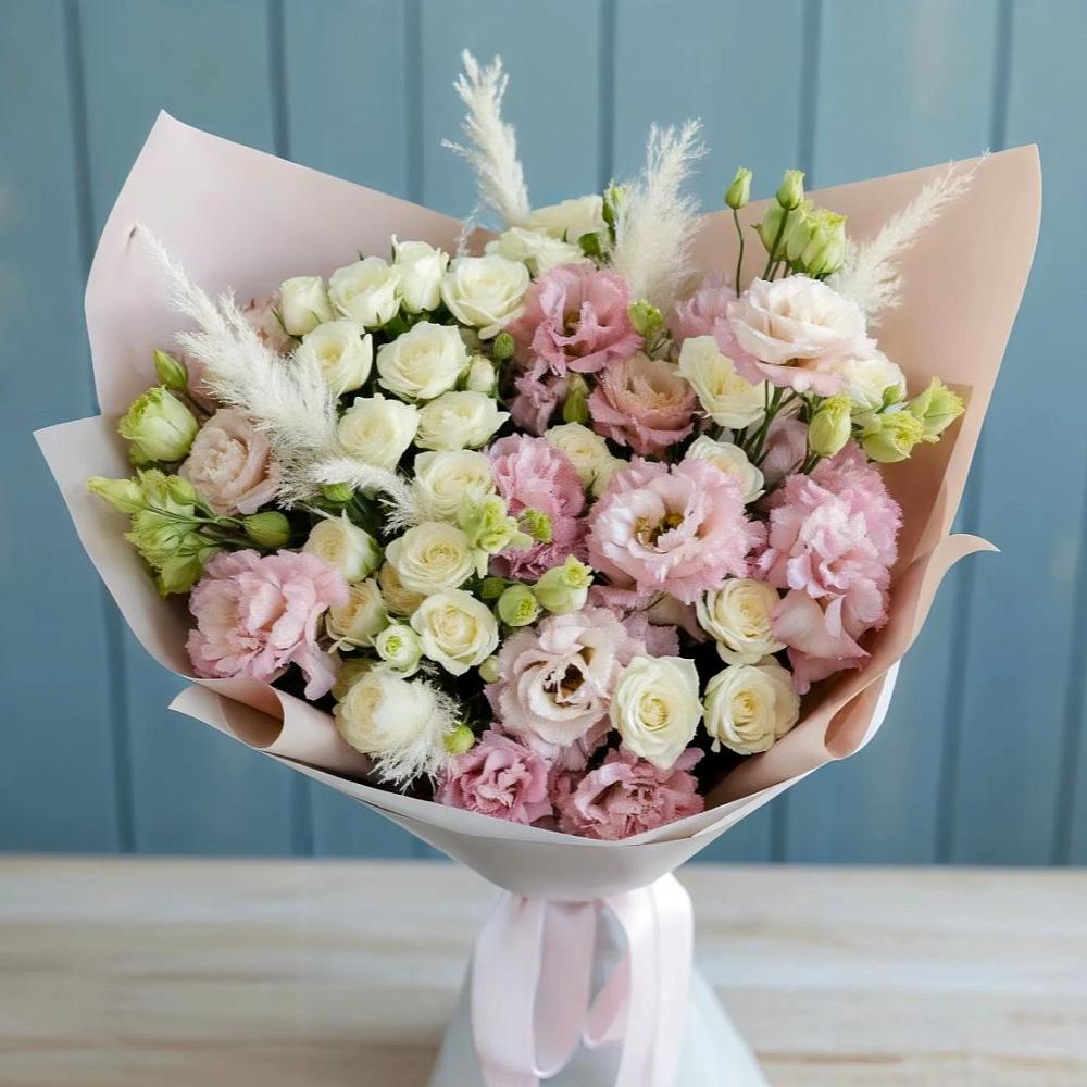 Букет цветов из: Альстромерии и Розы в Колодезном