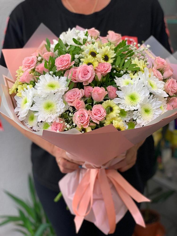 Букет цветов из: Розы и Хризантемы в Колодезном