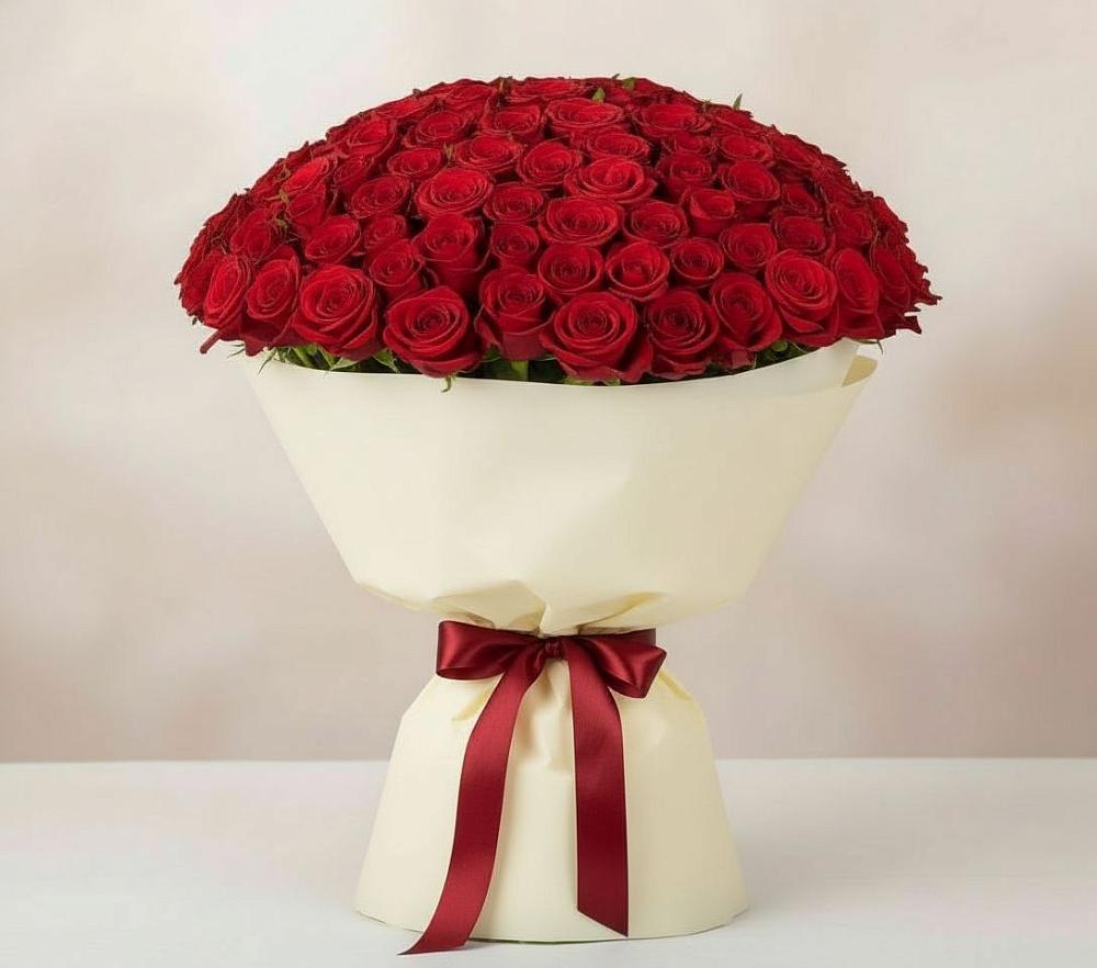Букет 101 Красная роза Милано в Колодезном