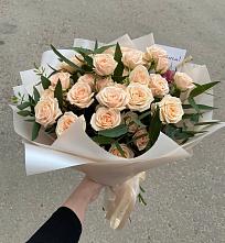 Букет Кремовые розы Латте в Колодезном
