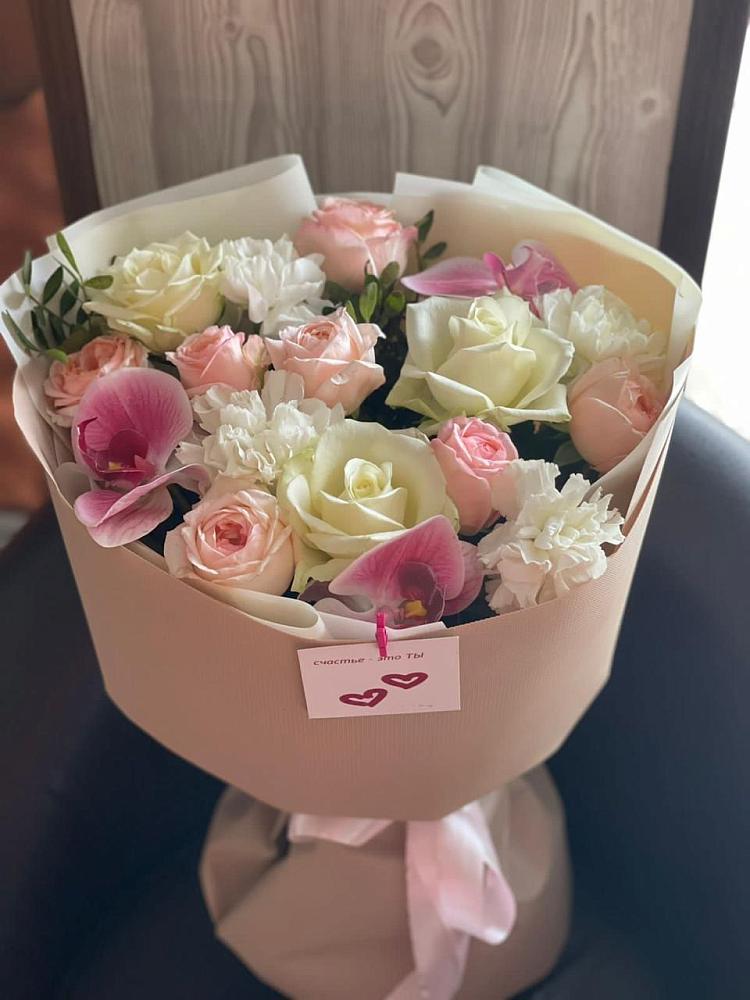 Букет цветов из: Орхидеи, Розы и Гвоздики в Колодезном