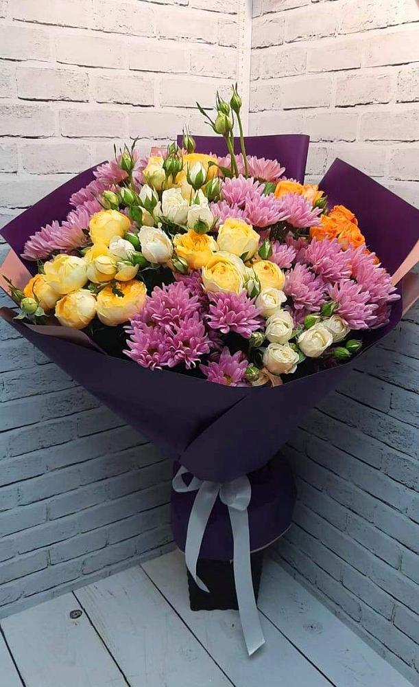 Букет цветов из: Хризантемы и Розы в Колодезном