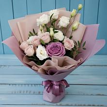 Букет цветов из:  Розы и Лизиантусы в Колодезном