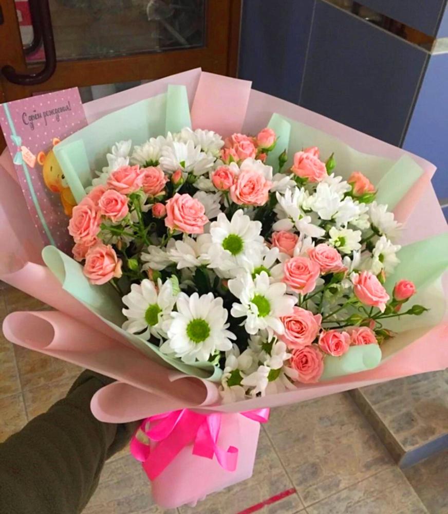 Букет цветов из: Розы и Хризантемы в Колодезном