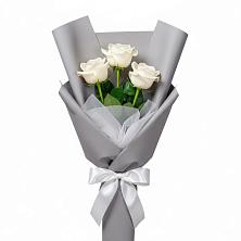 Букет 3 белые розы в Колодезном