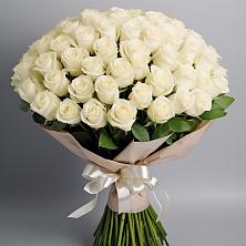 Букет 101 беля роза Белоснежка в Колодезном