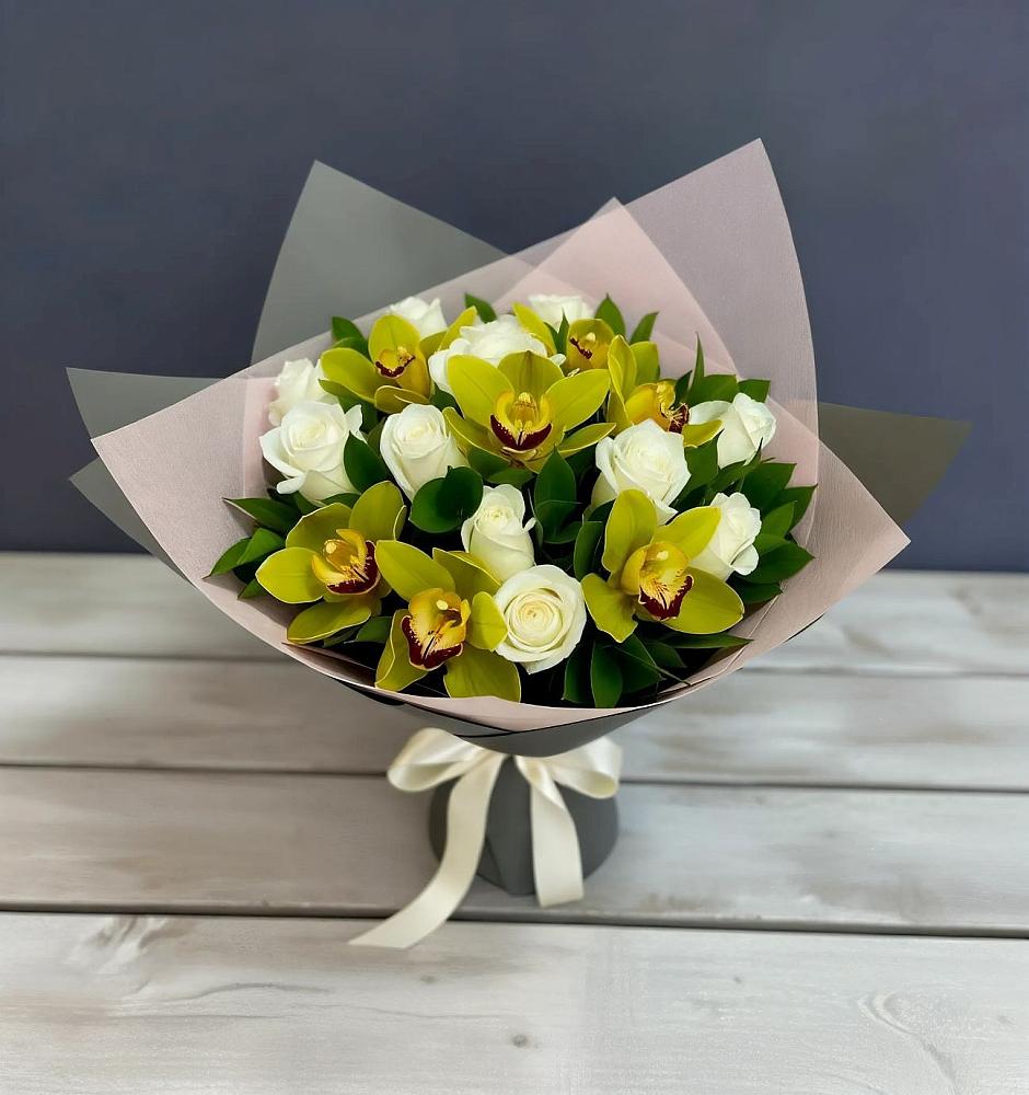 Букет цветов из: Орхидеи и Розы в Колодезном