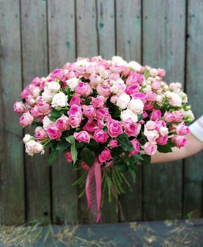 Букет Розовые кустовые розы Натали и Лав Лидия в Колодезном