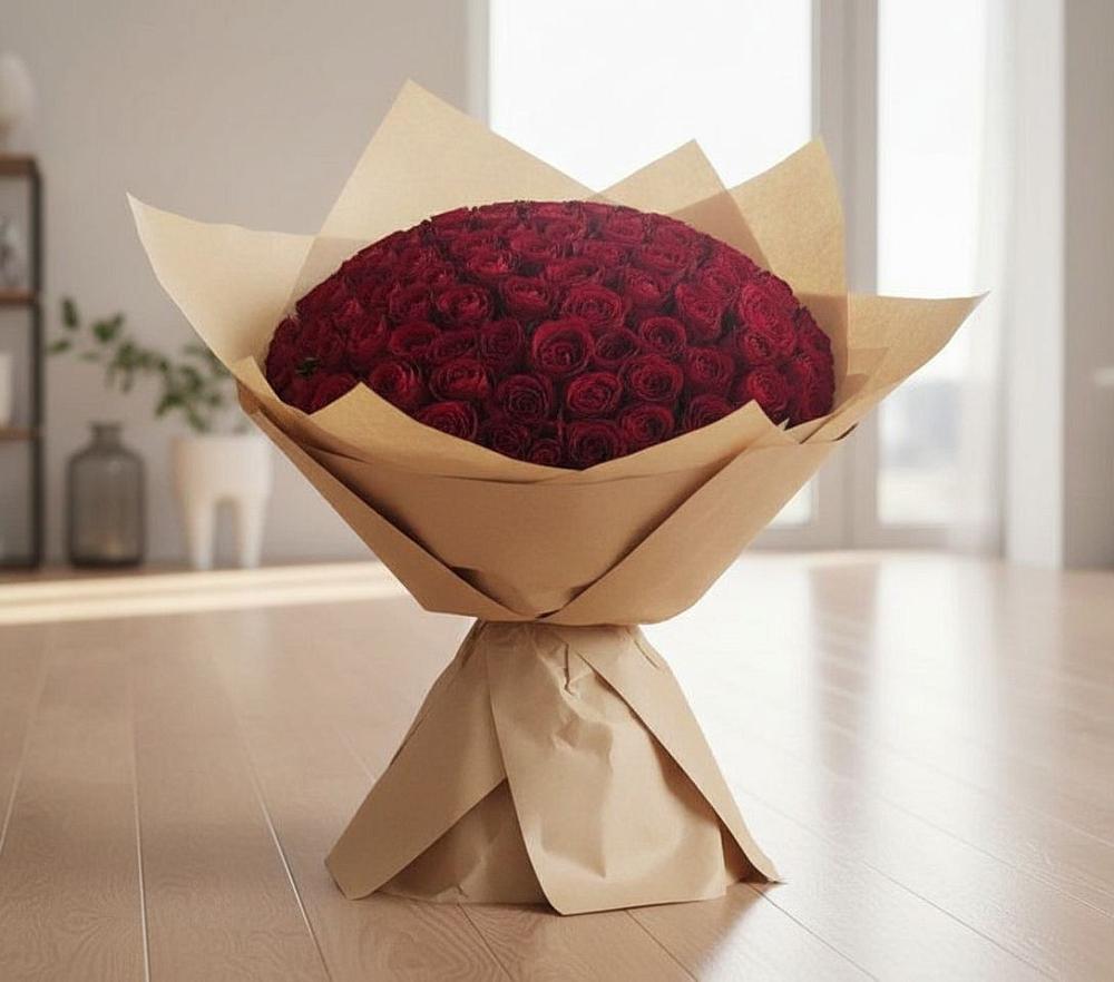 Букет 101 Красная роза в Колодезном