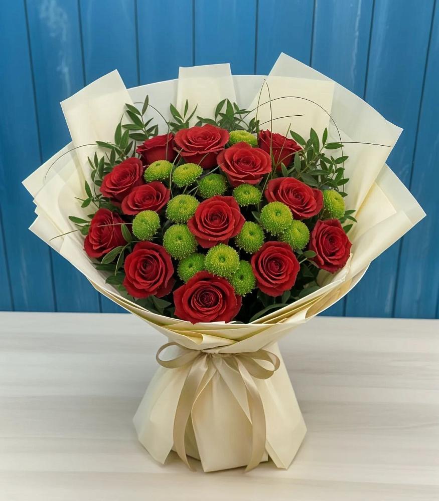 Букет цветов из: Розы и Хризантемы в Колодезном