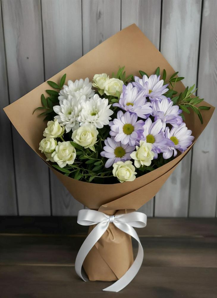 Букет цветов из: Хризантемы и Розы в Колодезном